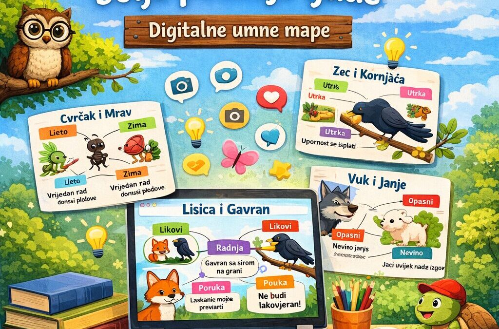 Kreativno učenje uz Canvu: basne kroz umne mape