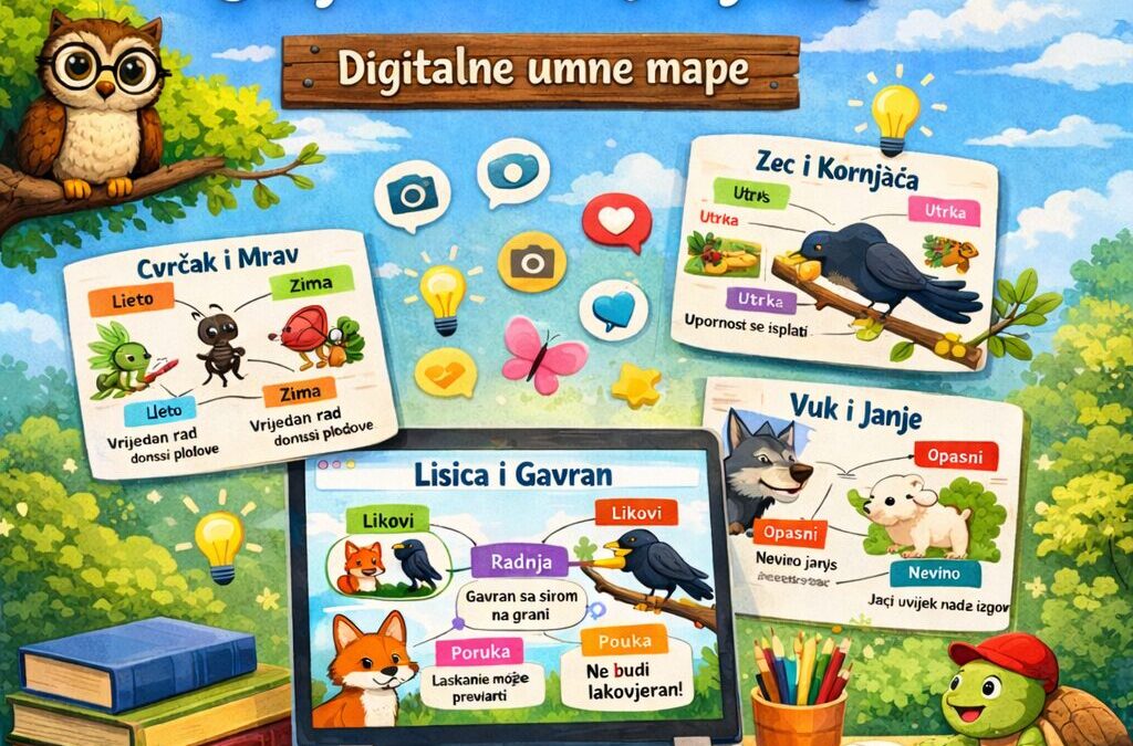 Kreativno učenje uz Canvu: basne kroz umne mape