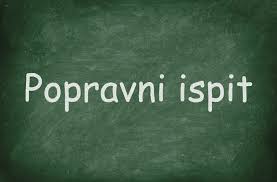 Obavijest o popravnom ispitu